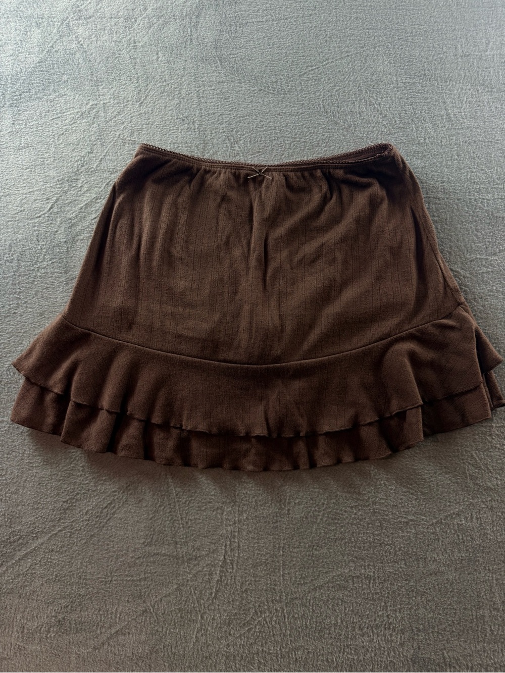 Wild Fable Brown Cotton Skirt with Elastic Waist